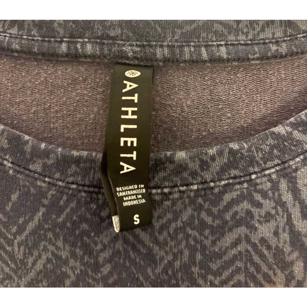Athleta Studio to Street Splatter Sweatshirt Women’s Size Small Medisa Print - Picture 2 of 2